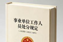 事业单位工作人员处分规定（人社部发〔2023〕58号）
